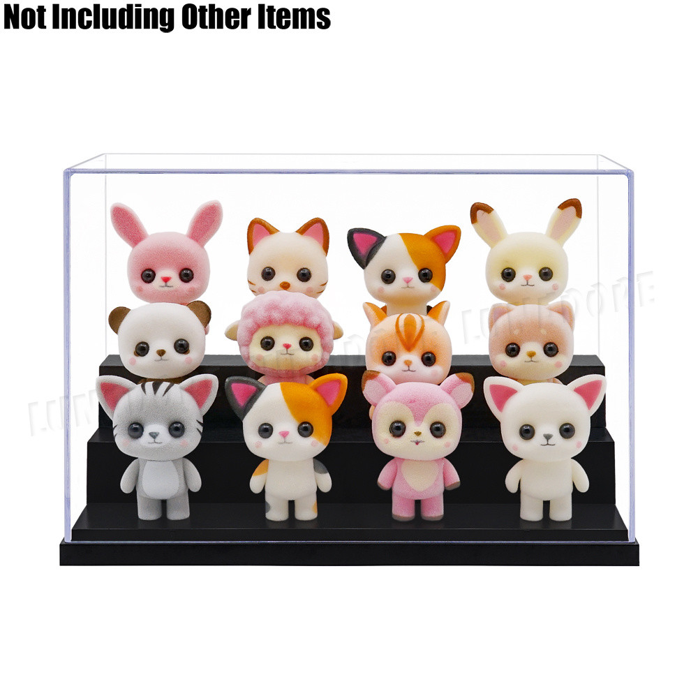 US 10.2&Prime; Clear Acrylic Display Case Big Perspex Box Plastic Base Dustproof 3Step