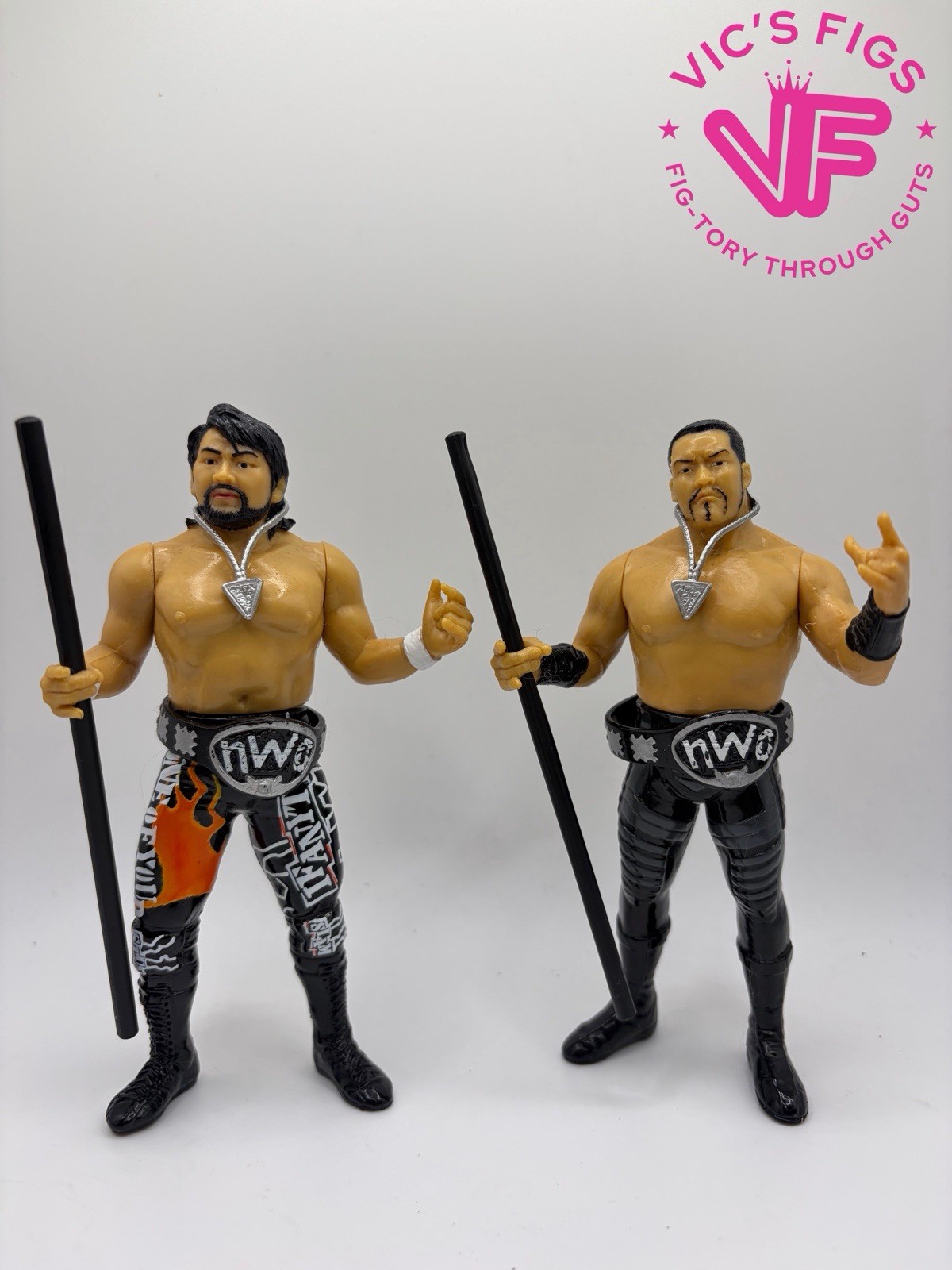 KEIJI MUTOH & MASAHIRO CHONO Charapro Wrestling Figure NWO NJPW WCW Great Muta