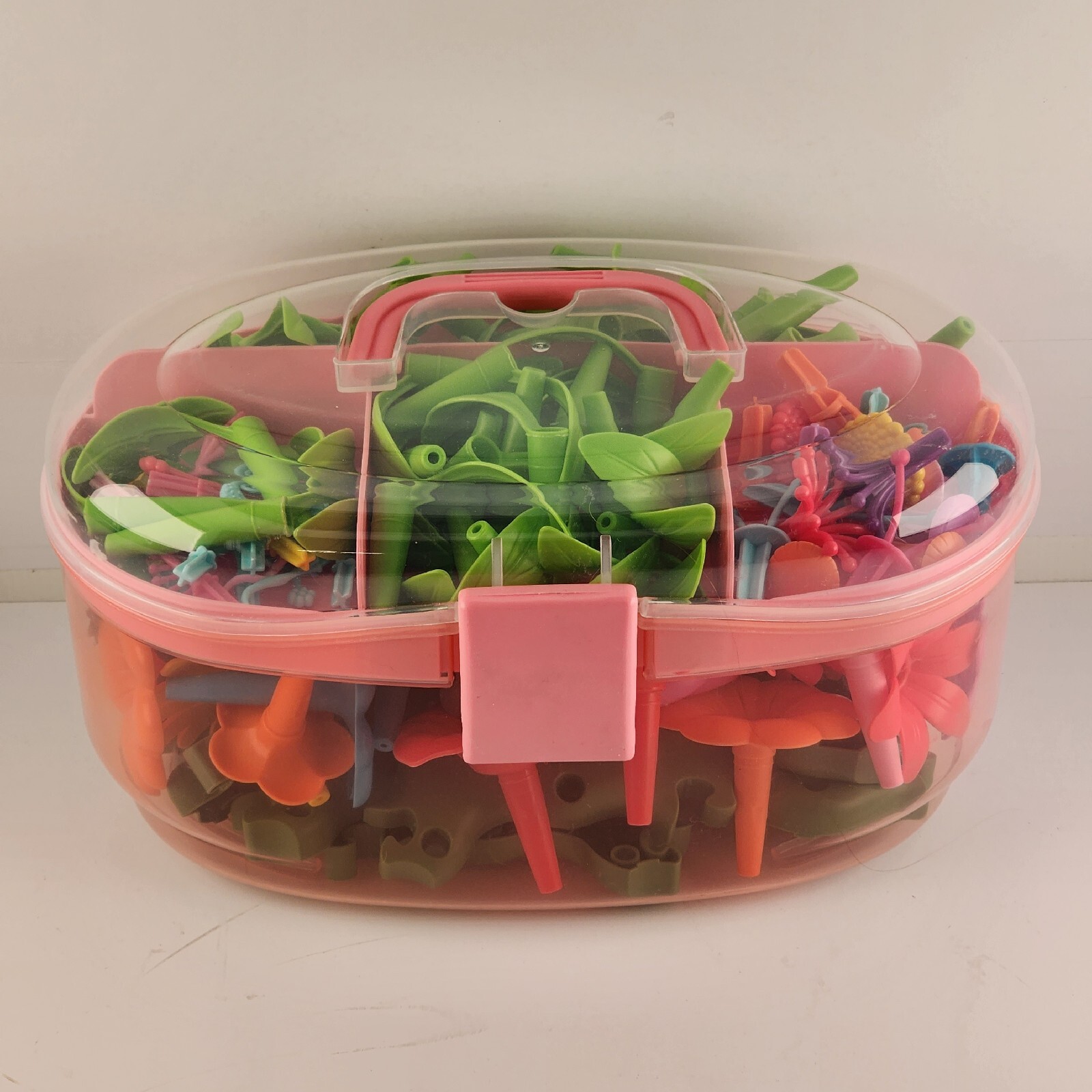 GILI Flower Garden Building Set 125 Pieces Preschool Construction Toy Pink