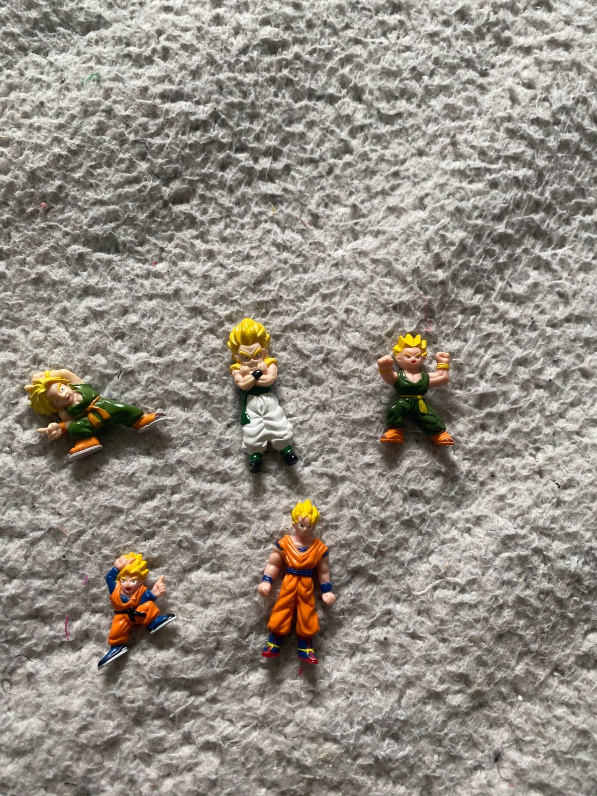5 Pcs Bandai 1989 Dragon Ball Z 1&Prime; Mini Figure Lot