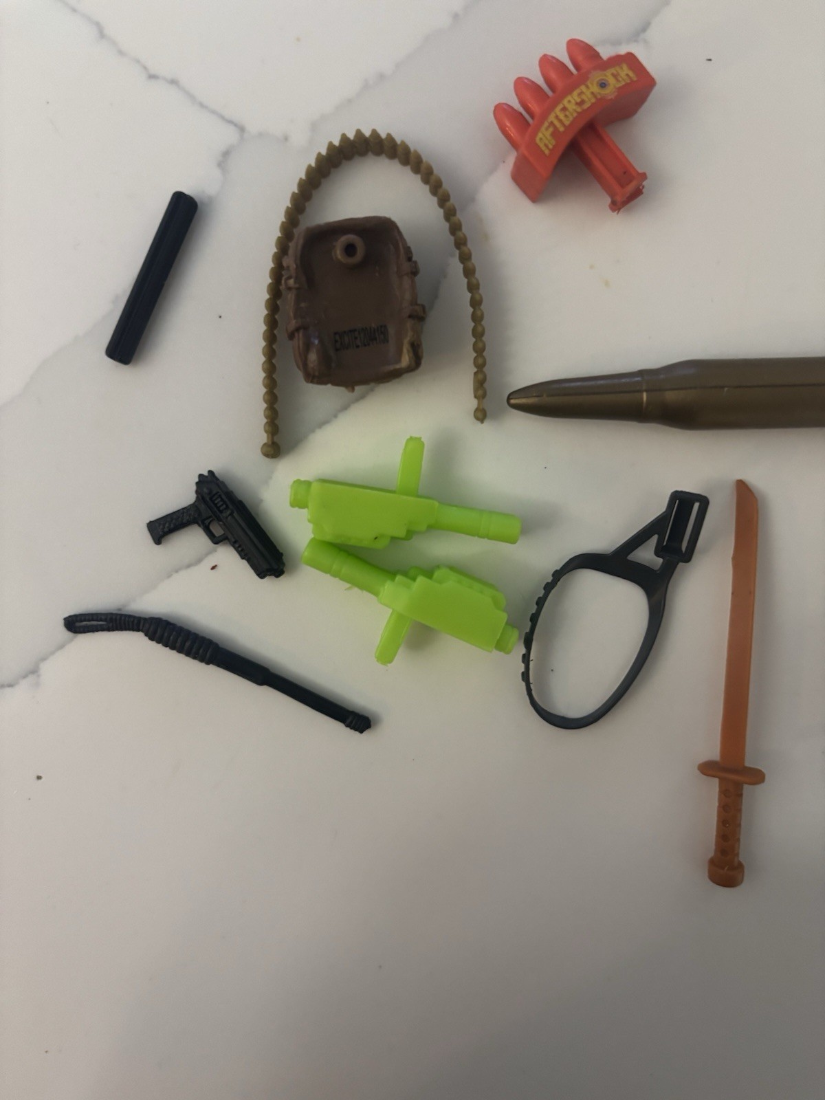 random action figure weapons and accessories
