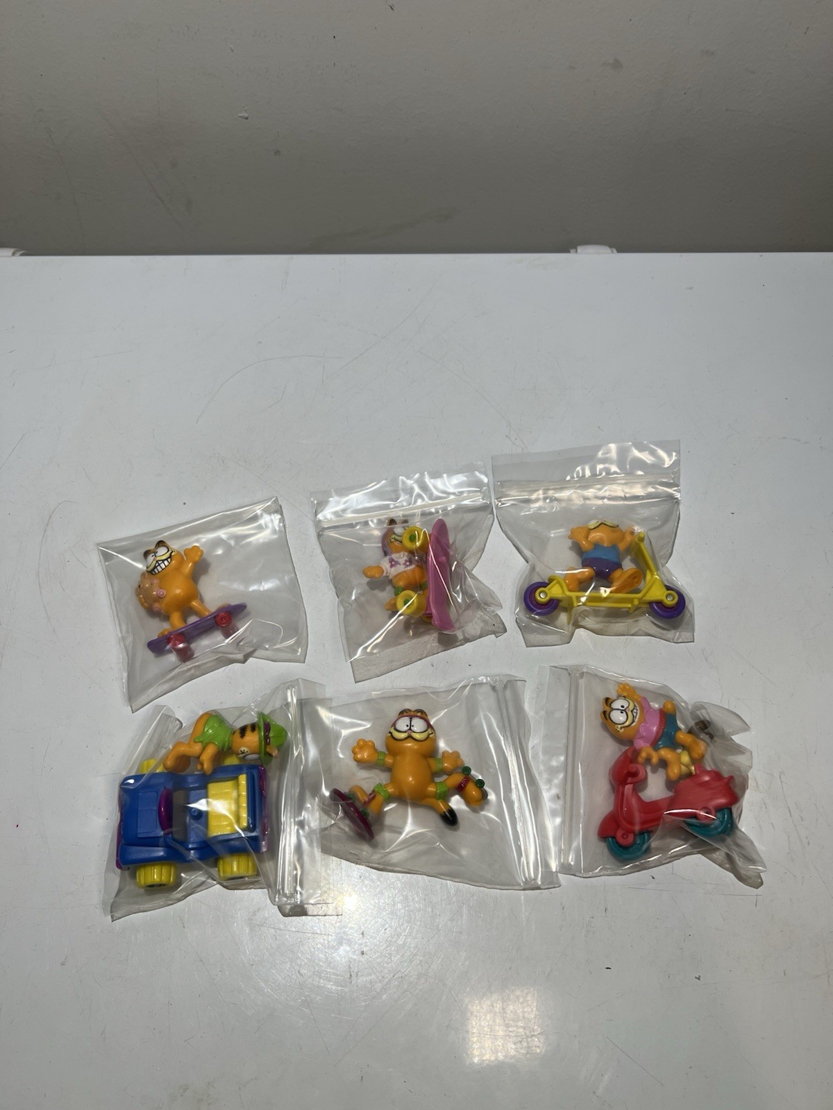 Vintage Lot Of McDonald&rsquo;s GARFIELD Happy Meal Toys 1988 Set Of 6