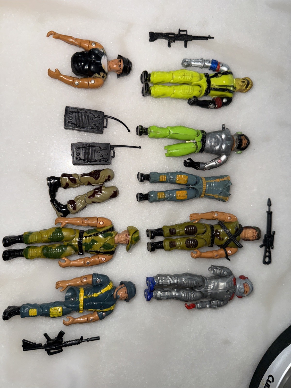 Liquid/ Aqua Fighter LOT VINTAGE REMCO FIGURES PARTS AMERICAN DEFENSE 1980S