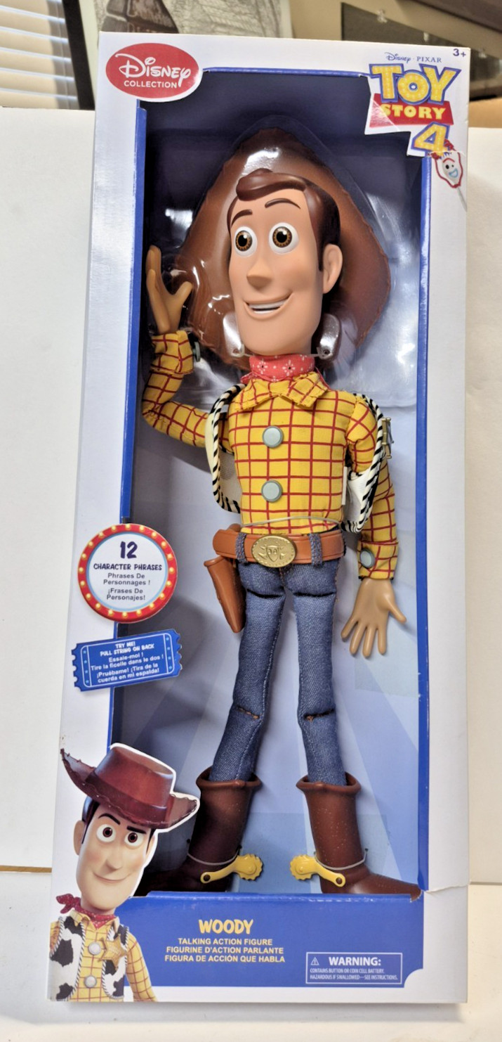 NIB Disney Pixar Toy Story Talking Woody 16&Prime; Action Figure