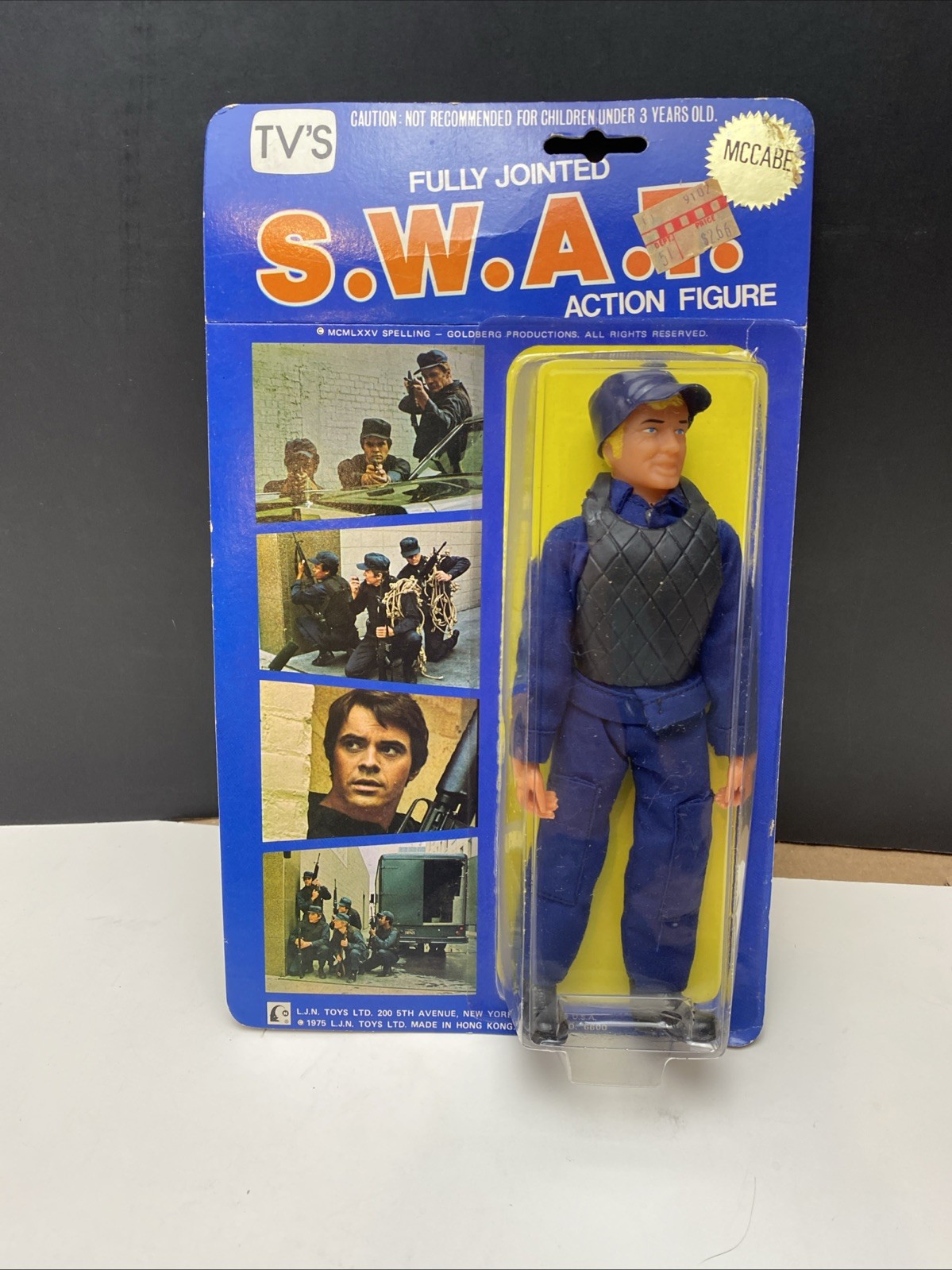 TV’s S.W.A.T. Fully Jointed McCabe Action Figure, 1975 RARE Vintage