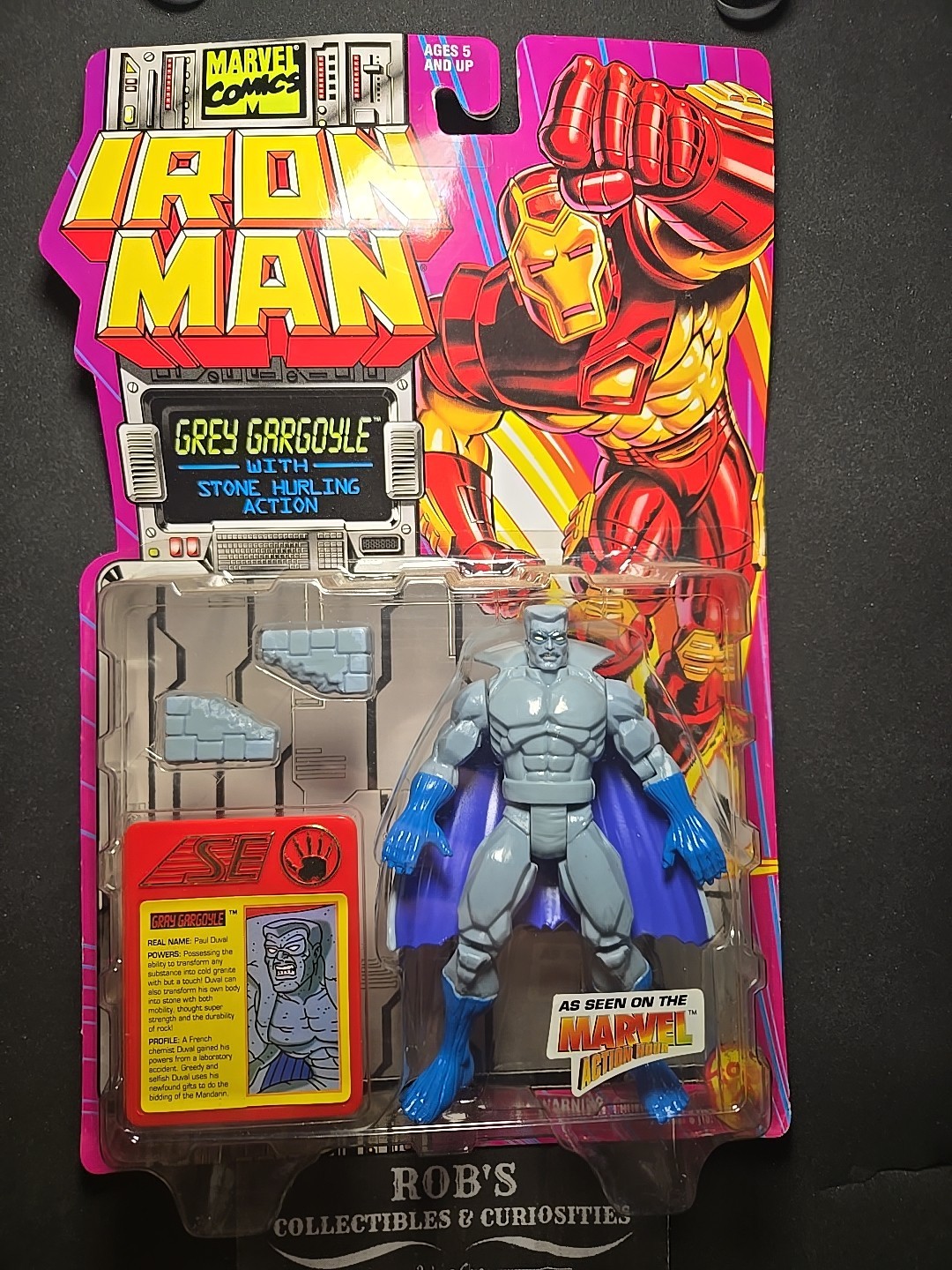 1994 Toy Biz GREY GARGOYLE Marvel Iron Man Action Figure 46107 UNOPENED