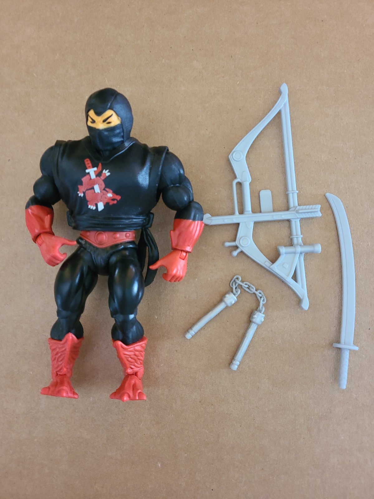 MOTU Origins Masters of the Universe 5&Prime; Retro Ninjor Loose Classic Ninja Weapons