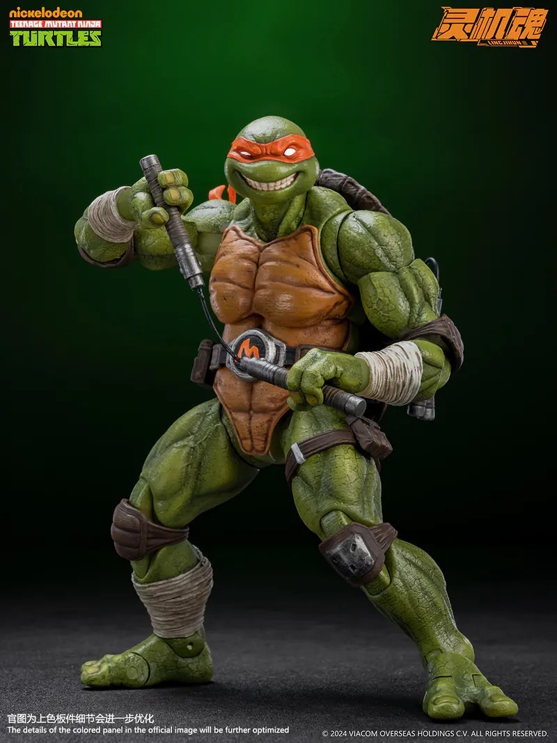 🇺🇸 Mety Toyz LINGJIHUN Michelangelo Action Figure Teenage Mutant Ninja Turtles