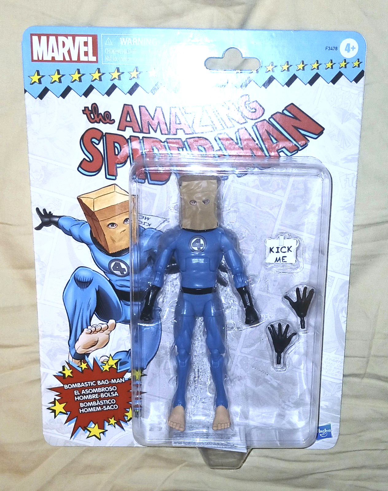MARVEL LEGENDS RETRO BOMBASTIC BAG-MAN SPIDER-MAN 6&Prime; FIGURE HASBRO SEALED 2023