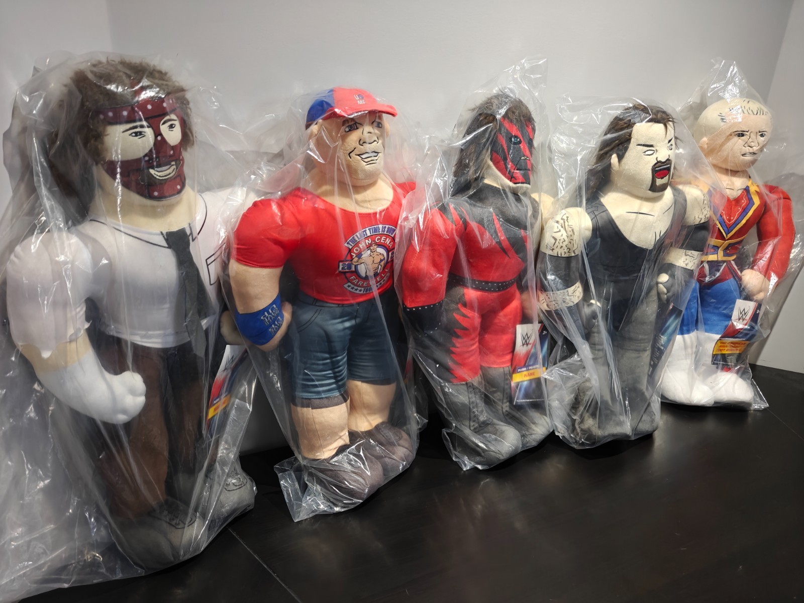 WWE WWF 5X CANADA EXCLUSIVE 23&Prime; PLUSH JOHN CENA-UNDERTAKER-RHODES-KANE & MANKIND