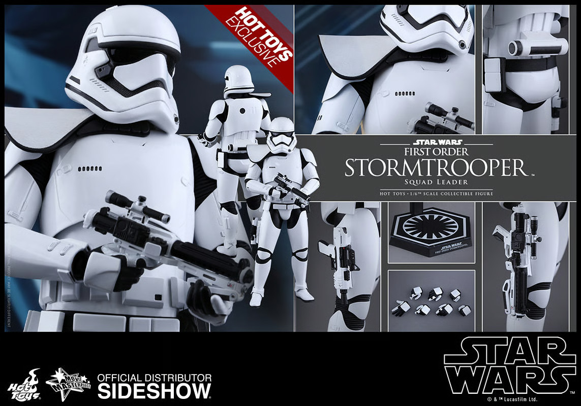 NEW! Hot Toys Sideshow First Order Stormtrooper MMS316 1/6 12&Prime; Star Wars Disney