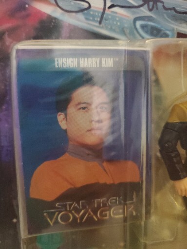 SIGNED ✍️ by Garrett Wang Star Trek Voyager Harry Kim 1995 Action Figure