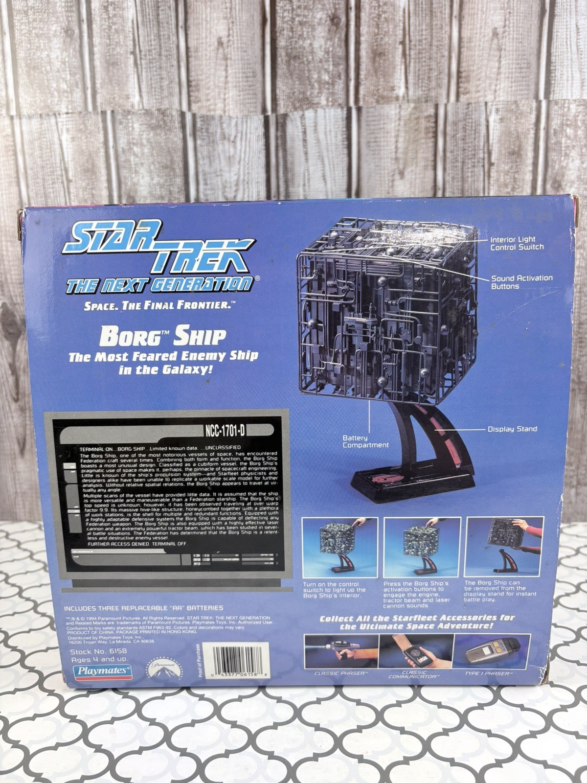 Star Trek The Next Generation BORG SHIP Cube ‘94 Playmates Vintage NEW OPEN BOX