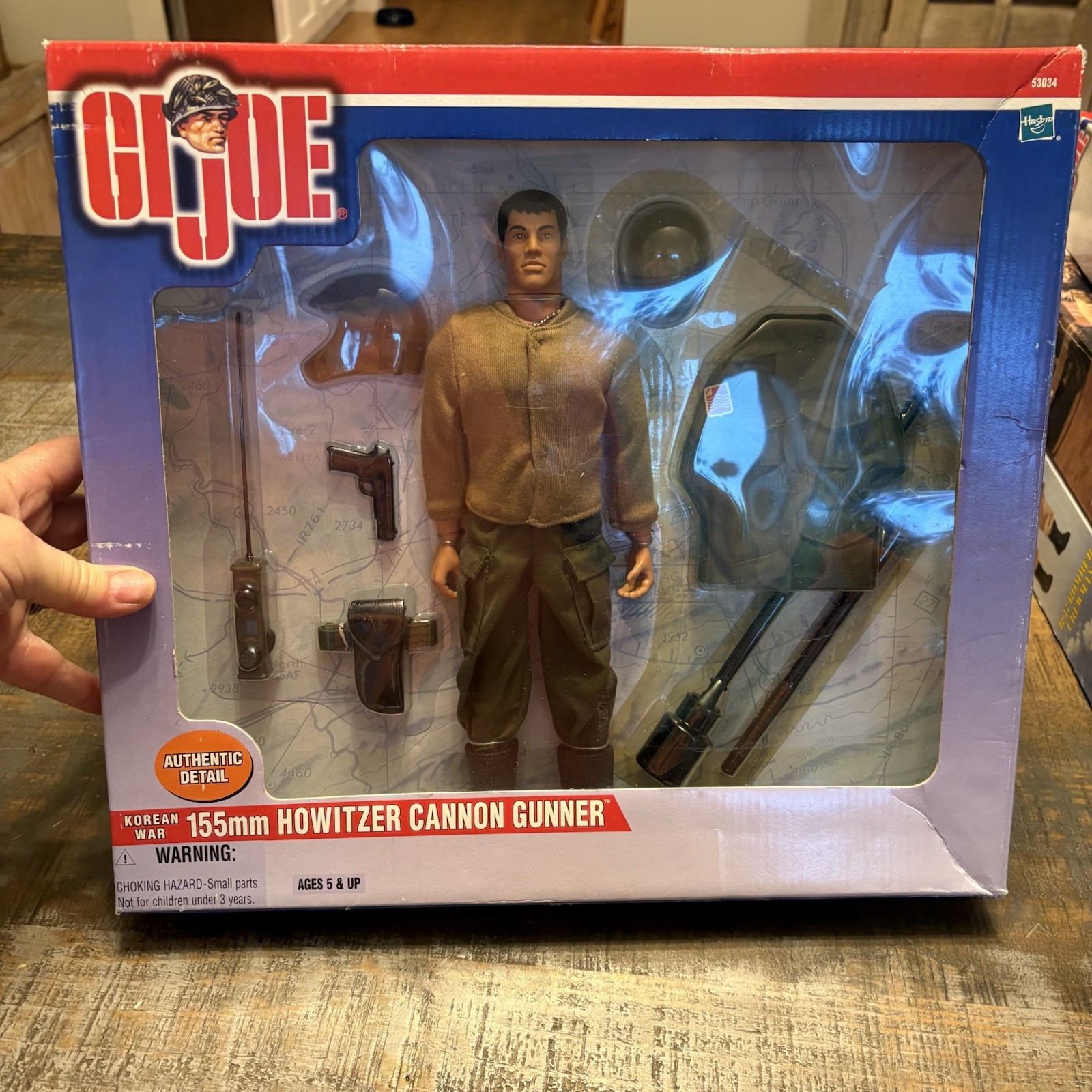 VINTAGE G.I. JOE KOREAN WAR 155mm HOWITZER CANNON GUNNER ACTION FIGURE #53034