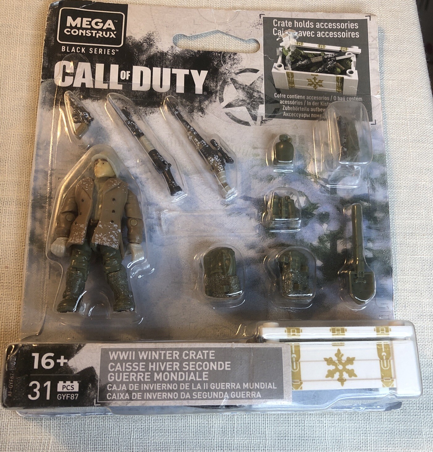 Mega Construx Black Series Call Of Duty WWII Winter Crate GYF87 NEW Weapons