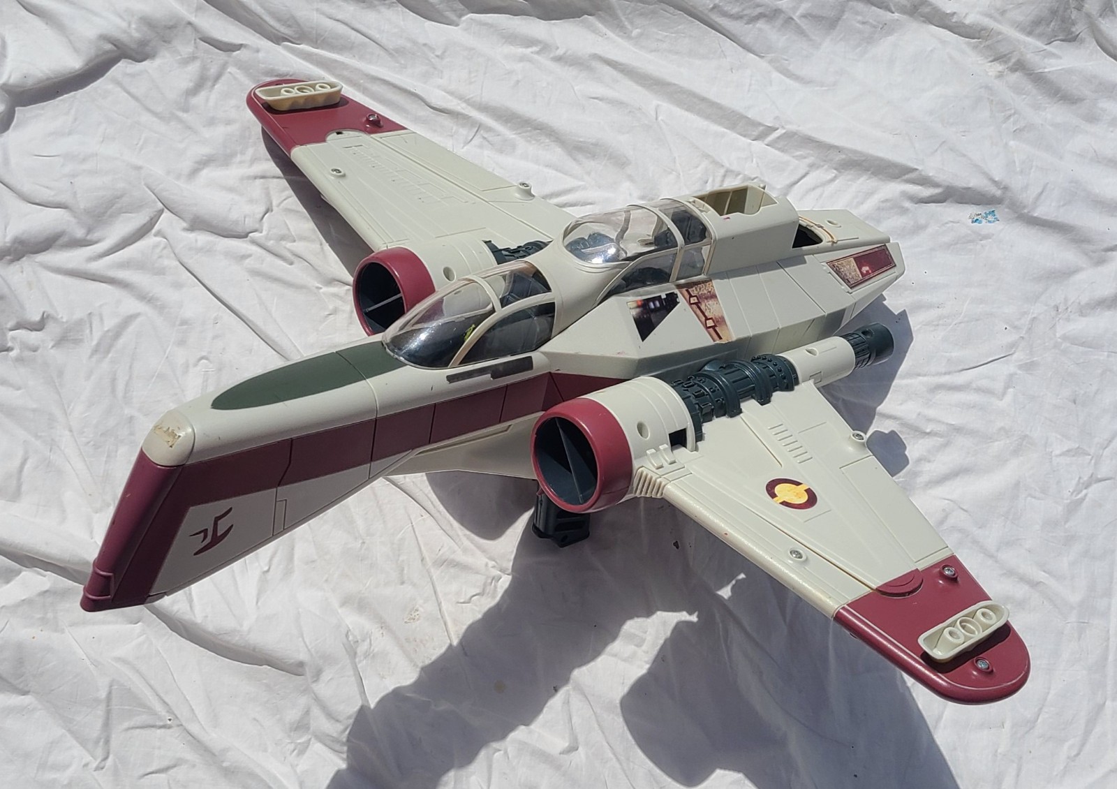Star Wars ARC-170 Fighter Ship 2004 INCOMPLETE For Parts or Repair ROTS Clone