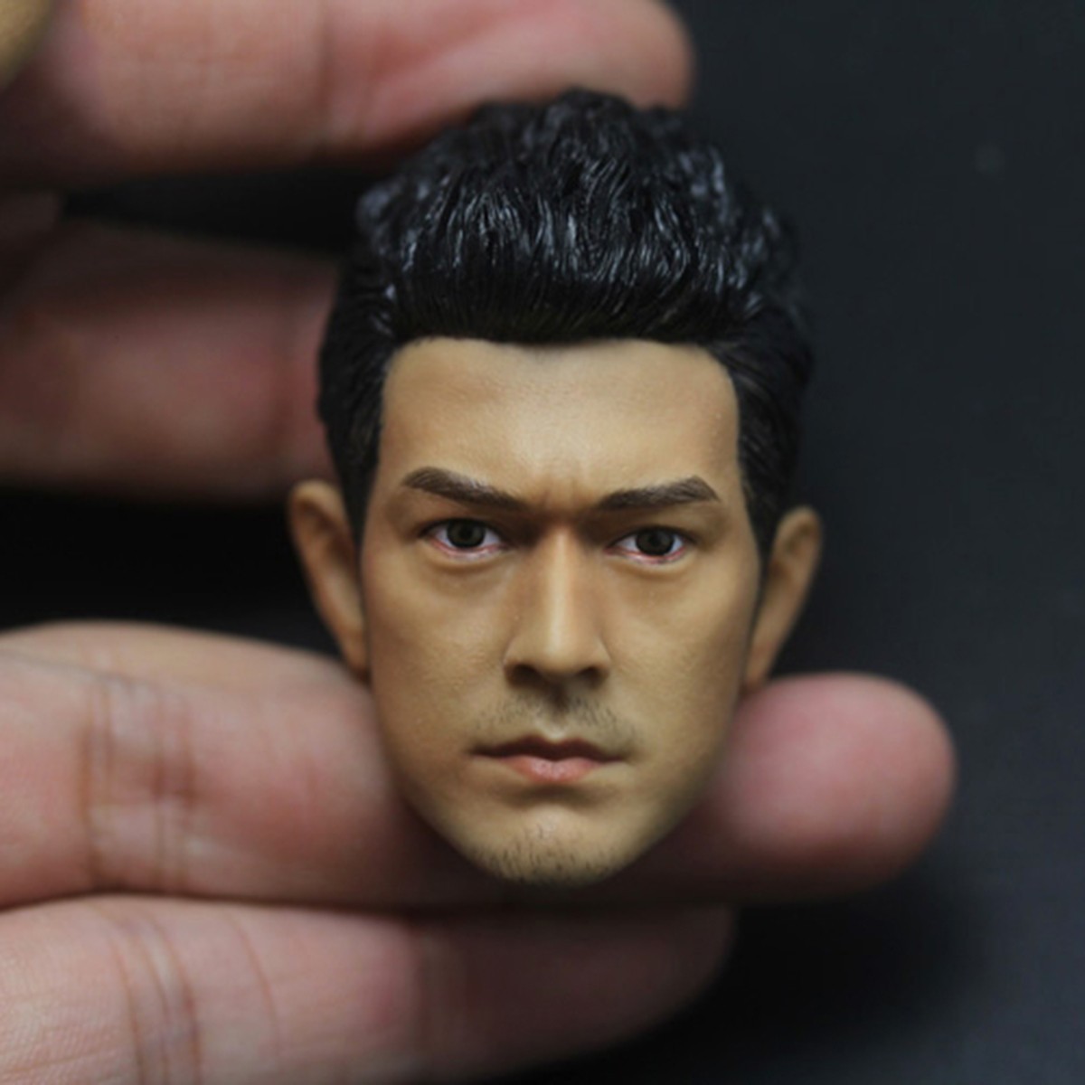 1/6 Male Head Sculpt Asian Celebrities Carved Model Fit 12in Action Figure Toys