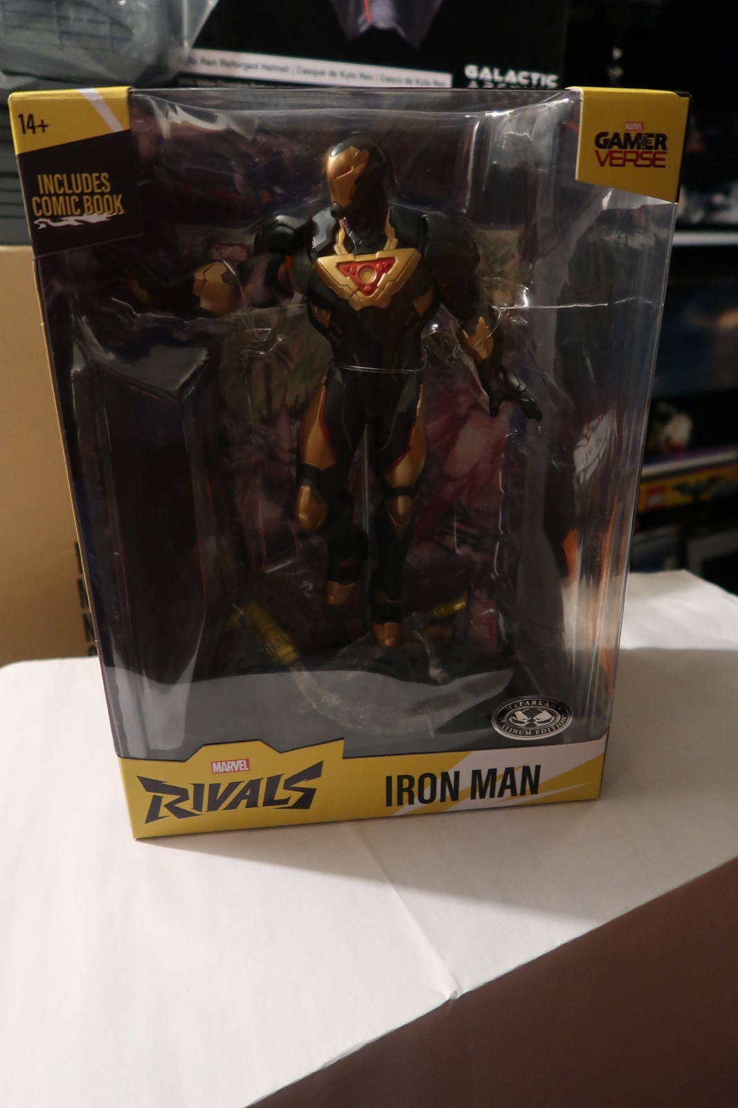 McFarlane Marvel Rivals Iron Man PLATINUM EDITION CHASE Black Gold Statue NEW