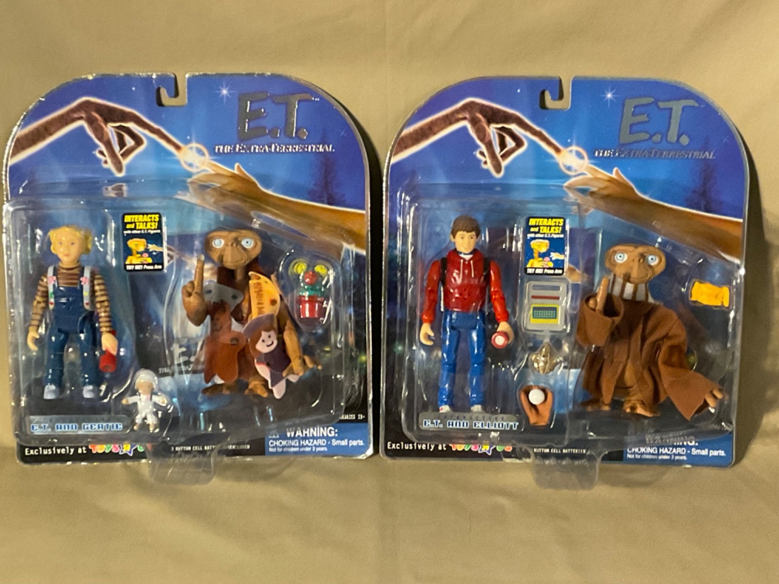 E.T. & Gertie and E.T. & Elliott Interactive Sets 2001 Toy R Us Sealed /New
