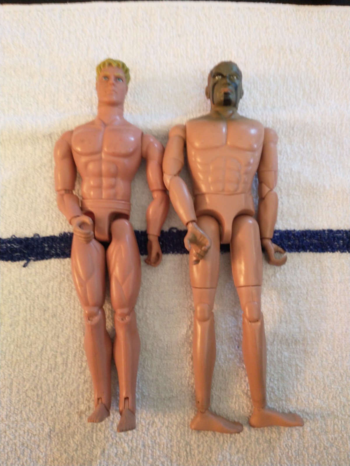 Lot of 2 Male Action Figure Body Flexible For Soldier 12&Prime;inch Doll Toy. W/ Head