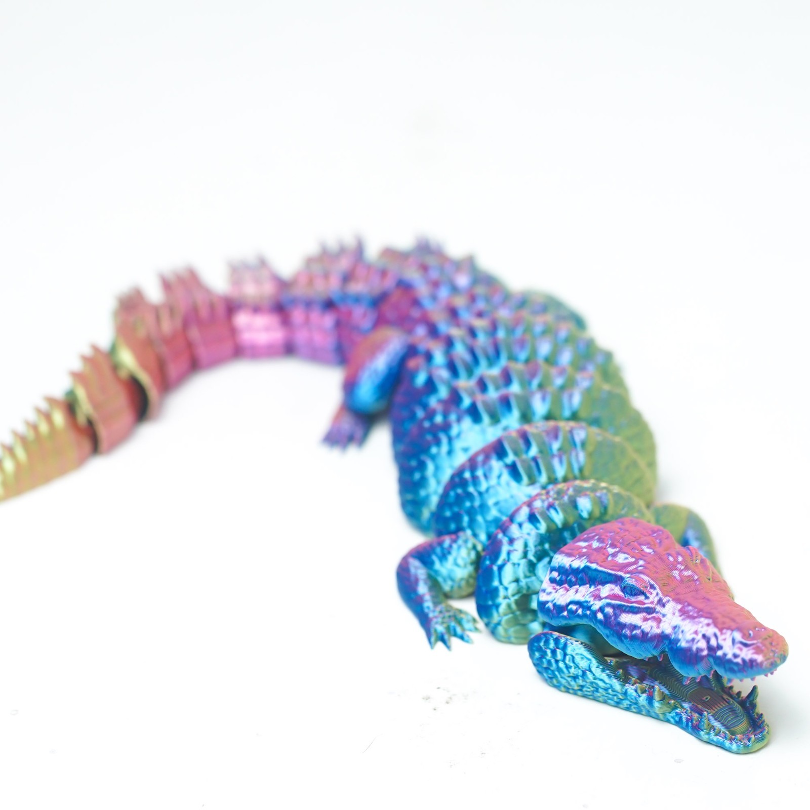 3D Printed Crocodile Model,Articulated Animals Figure,Fidget Toys Home Decor