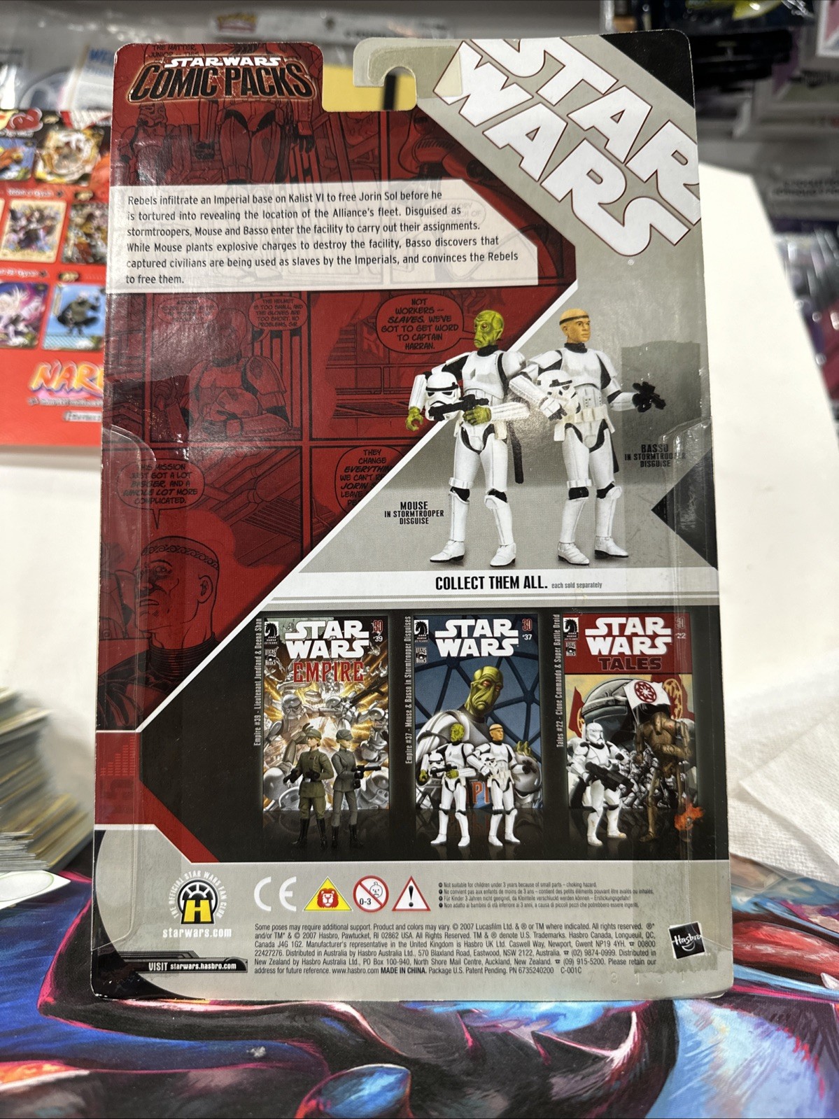 2007 Hasbro STAR WARS Comic Packs #15 MOUSE in DISGUISE & BASSO in DISGUISE NEW