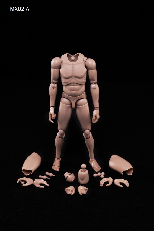 1/6 12 » Flexible Male Action Figure Body Europe Skin Asian Skin W Head Adaptor