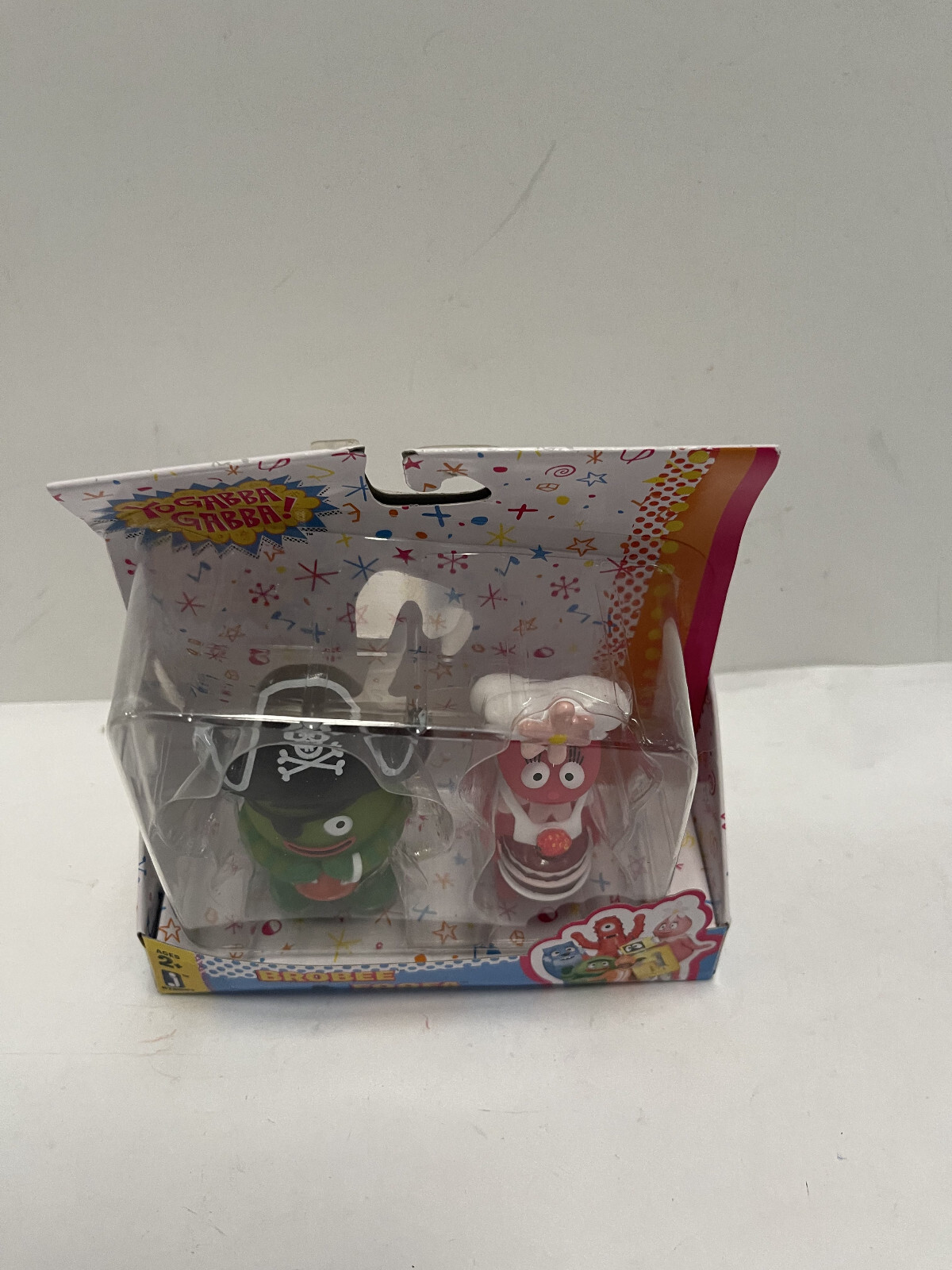 Yo Gabba Gabba Pirate Brobee & Baker Foofa Figures Brand New