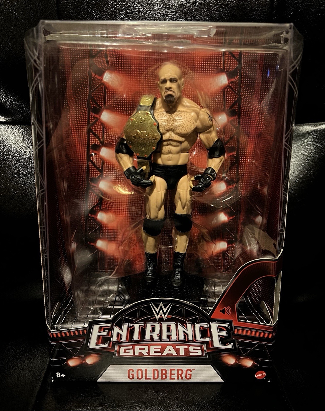 WWE Entrance Greats « GOLDBERG!” Mattel Figure/Belt + Theme Song (Need Batteries)