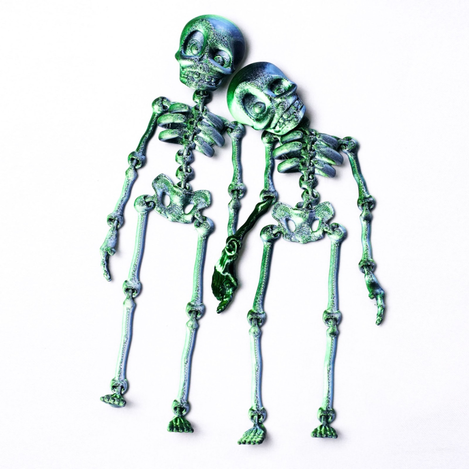 2PCS 3D Printed Skeleton Man Model,Articulated Animals figure,Toys Home Decor