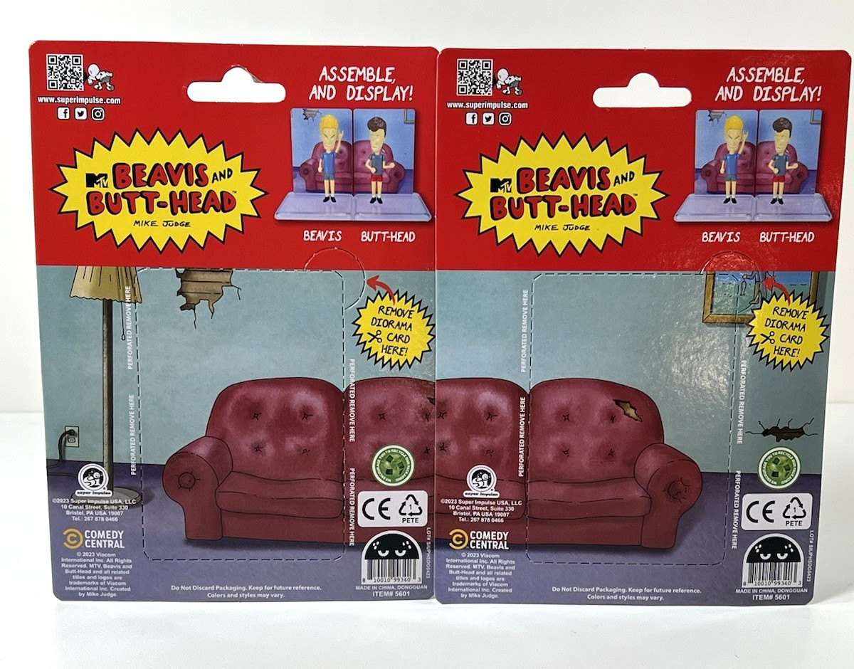 Beavis and Butt-Head Poseable Figure Set 3.75” Super Impulse 2023 MTV Mike Judge
