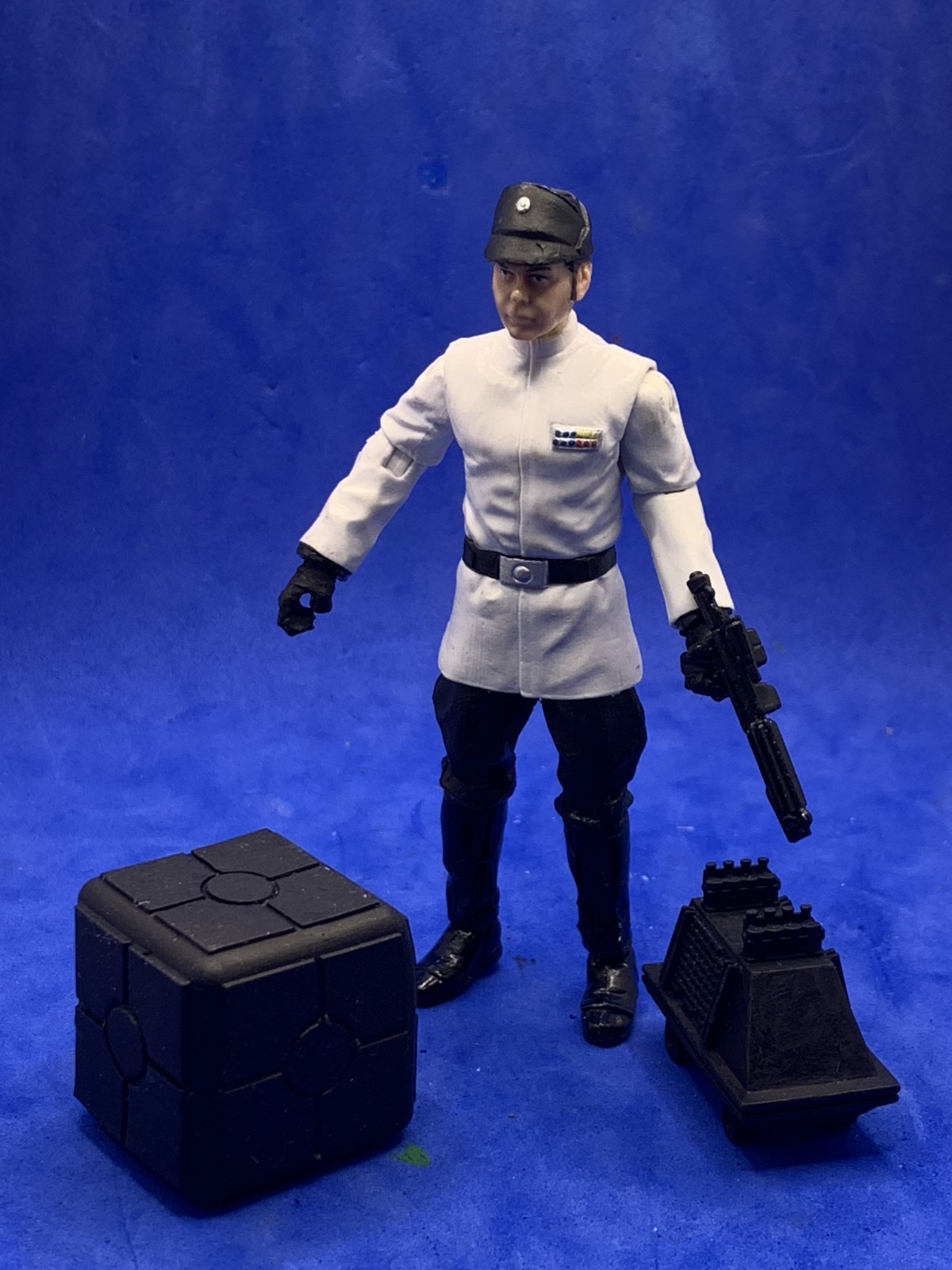 Star Wars Custom Figure:Drace Tillo :Imperial Security Officer w/Mouse Droid