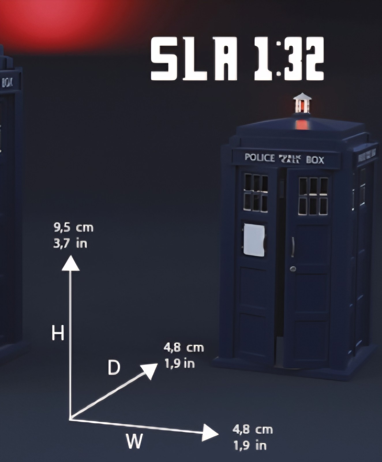 Doctor Who Dr Who 1/32 Scale 12&Prime; Tardis Custom 3d Model Kit W Full Control Room