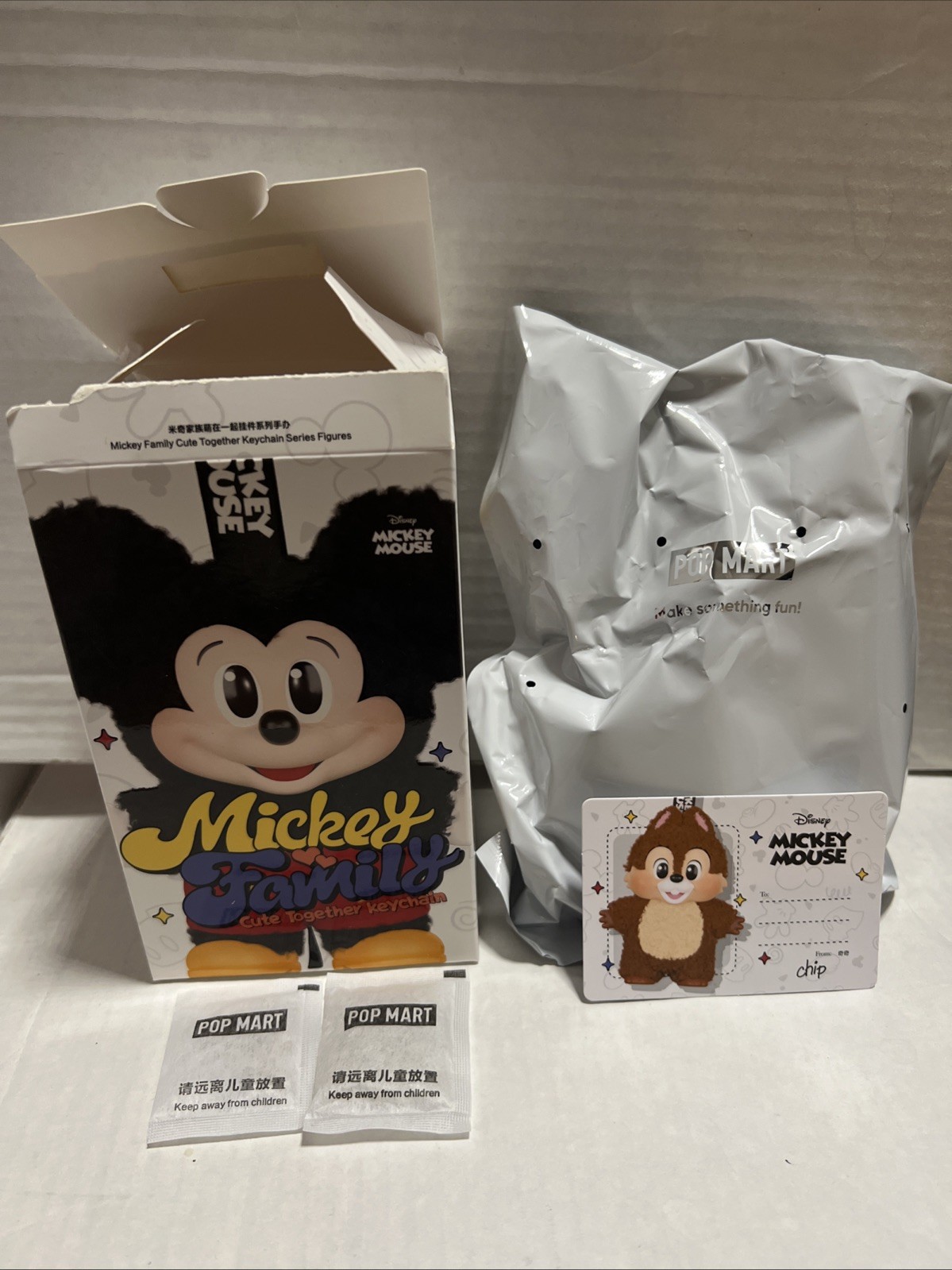 Authentic Pop Mart Disney Mickey Family Cute Together Series Plush – Chip