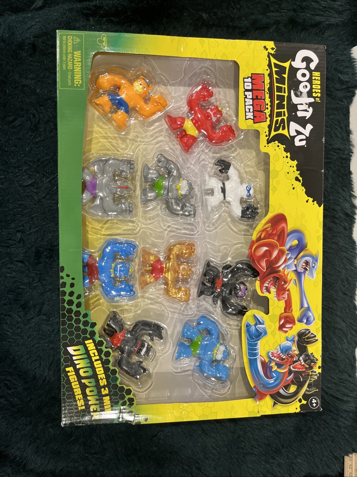 New Heroes Of Goo Jit Zu Minis Mega 10 Pack Includes 3 Mini Dino Power Figures
