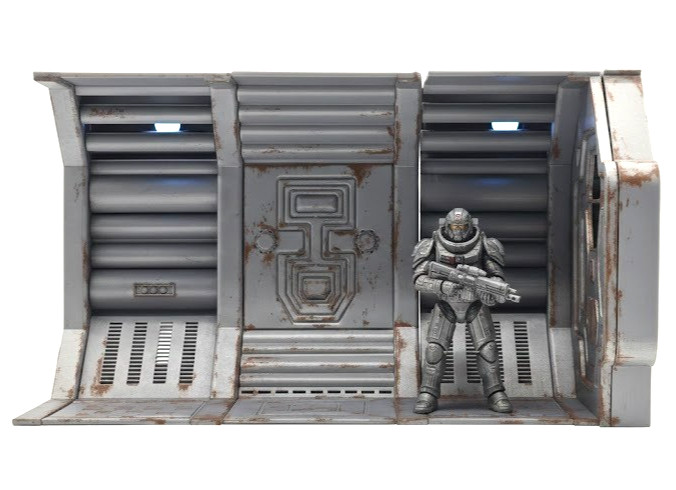 Aliens Inspired Nostromo Corridor Diorama Sci-Fi 1:18 Scale for 4 inch Figure