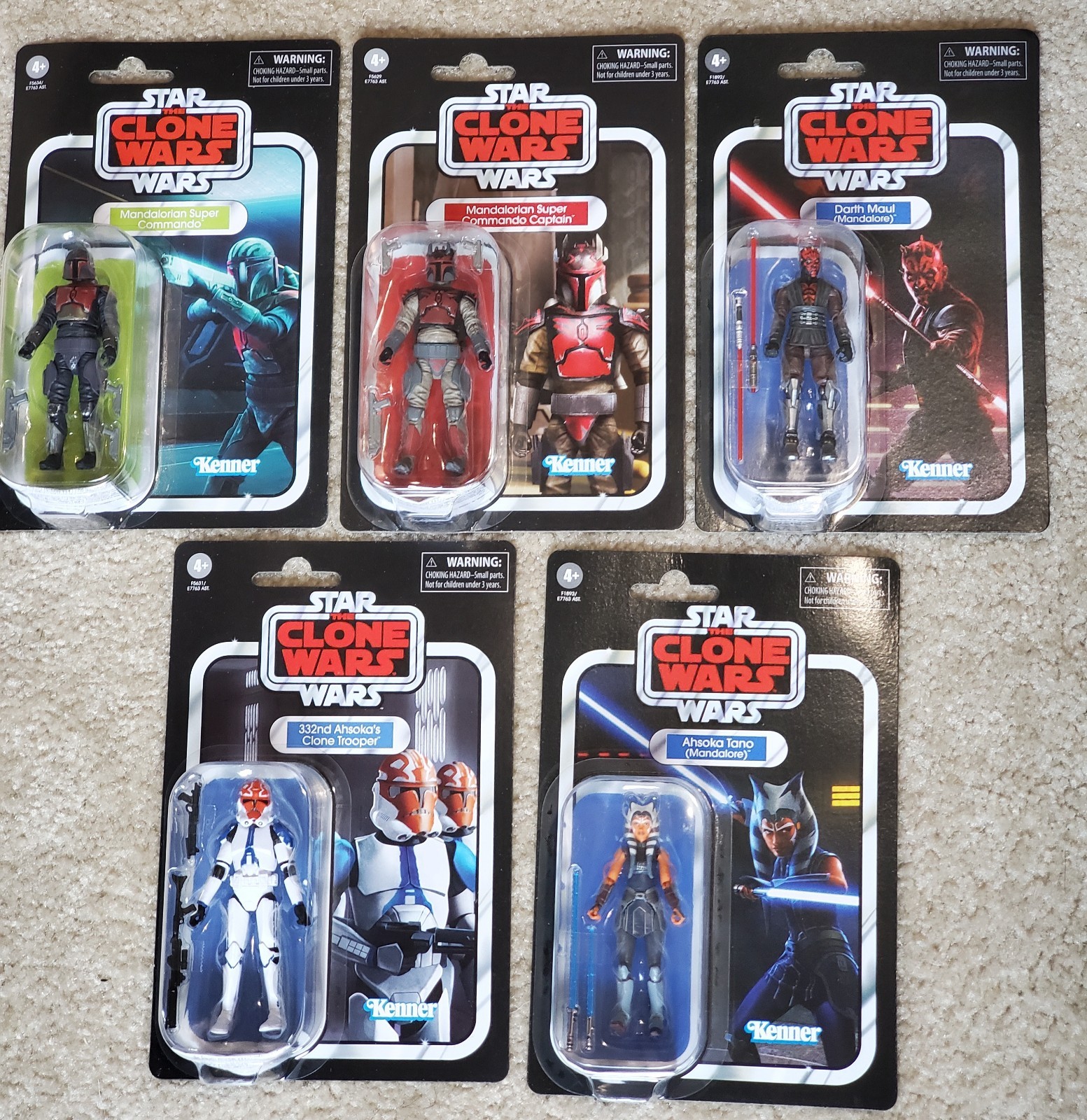 Star Wars LOT Vintage TVC MAUL AHSOKA VC248 VC202 VC201 VC246 VC243 CLONE WARS