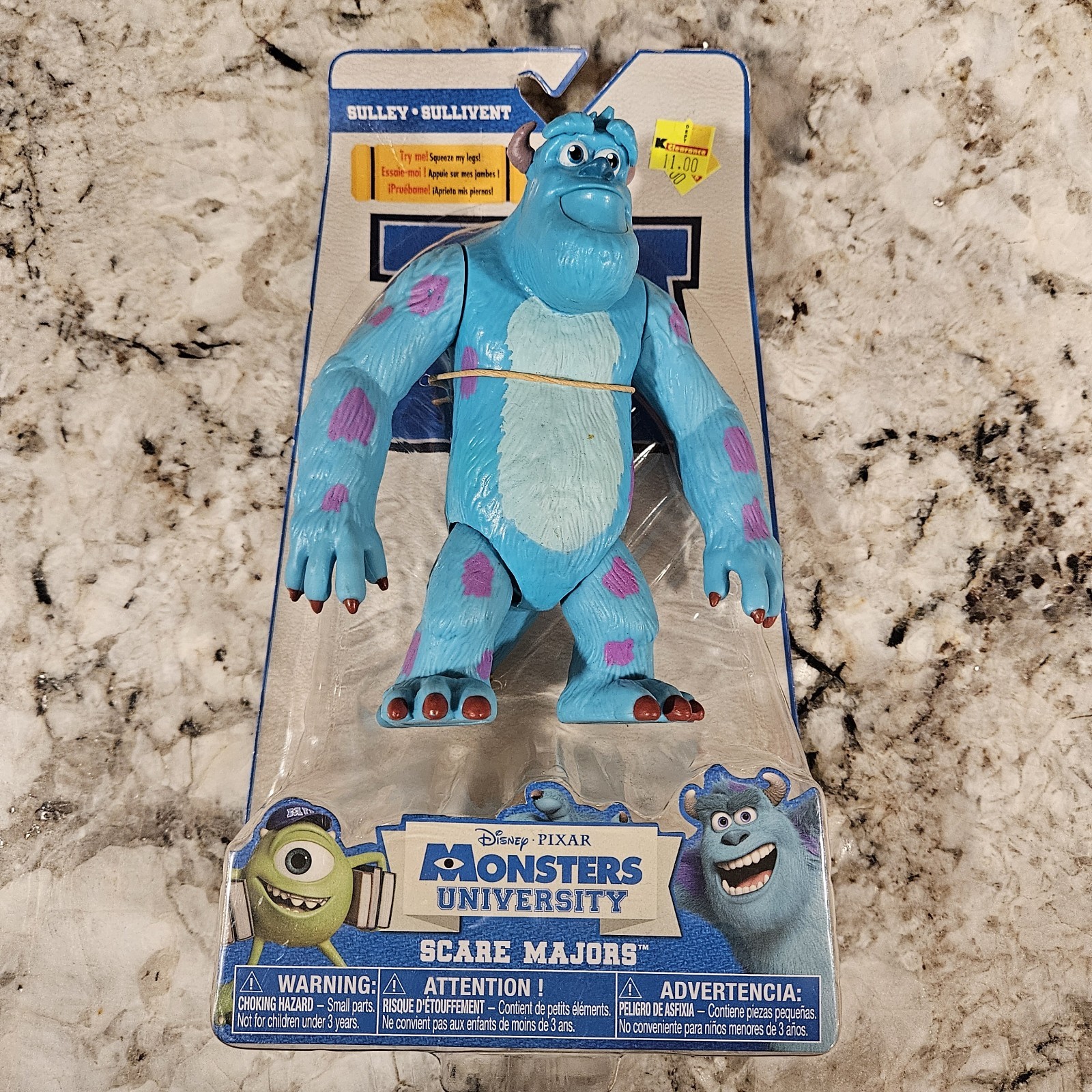 Disney Pixar MONSTERS UNIVERSITY SCARE MAJORS SULLEY 6.25&Prime; FIGURE, NEW!