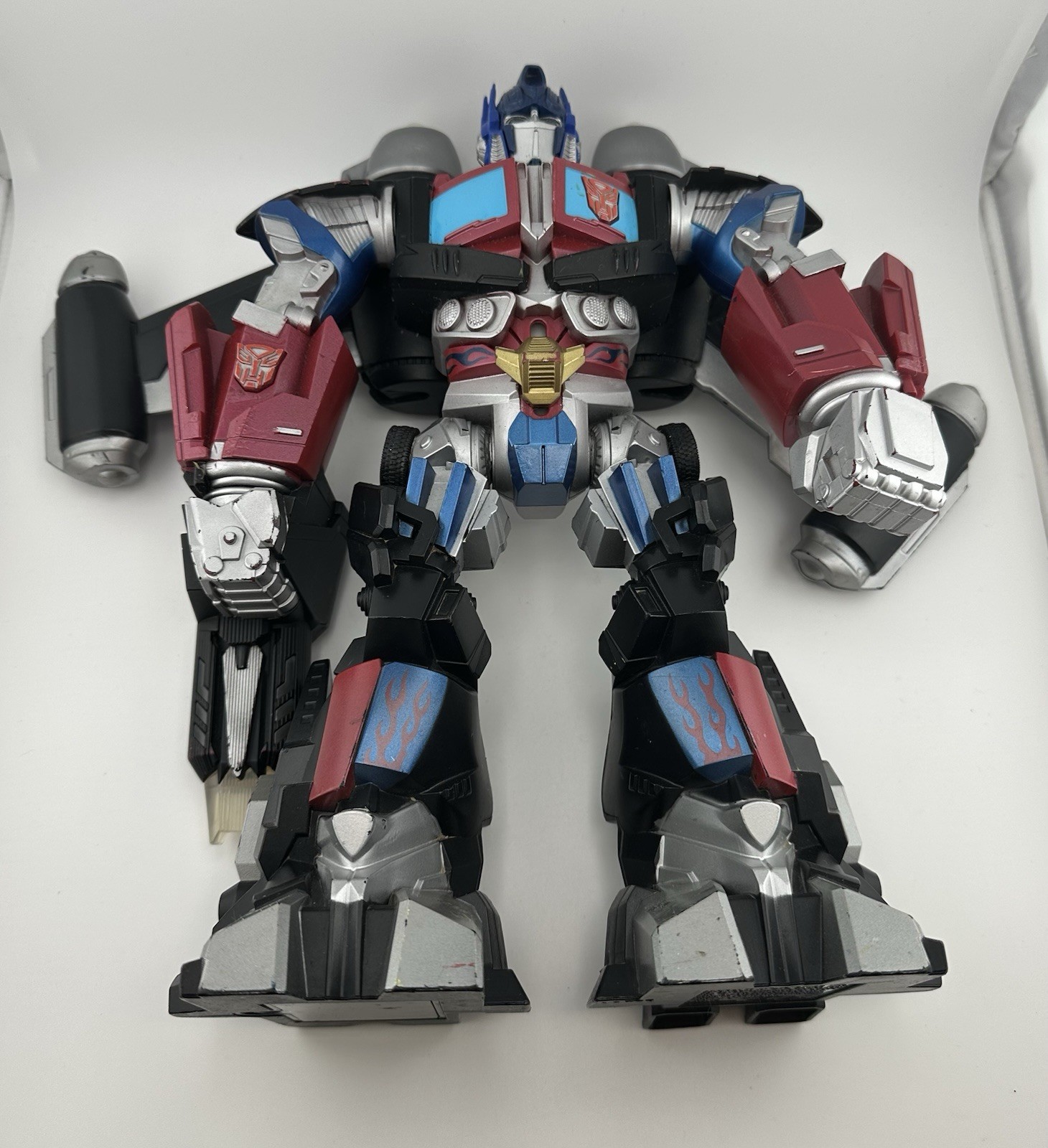 2008 Hasbro Transformers Mega Power Bots Lights Up & Talking 12&Prime; OPTIMUS PRIME