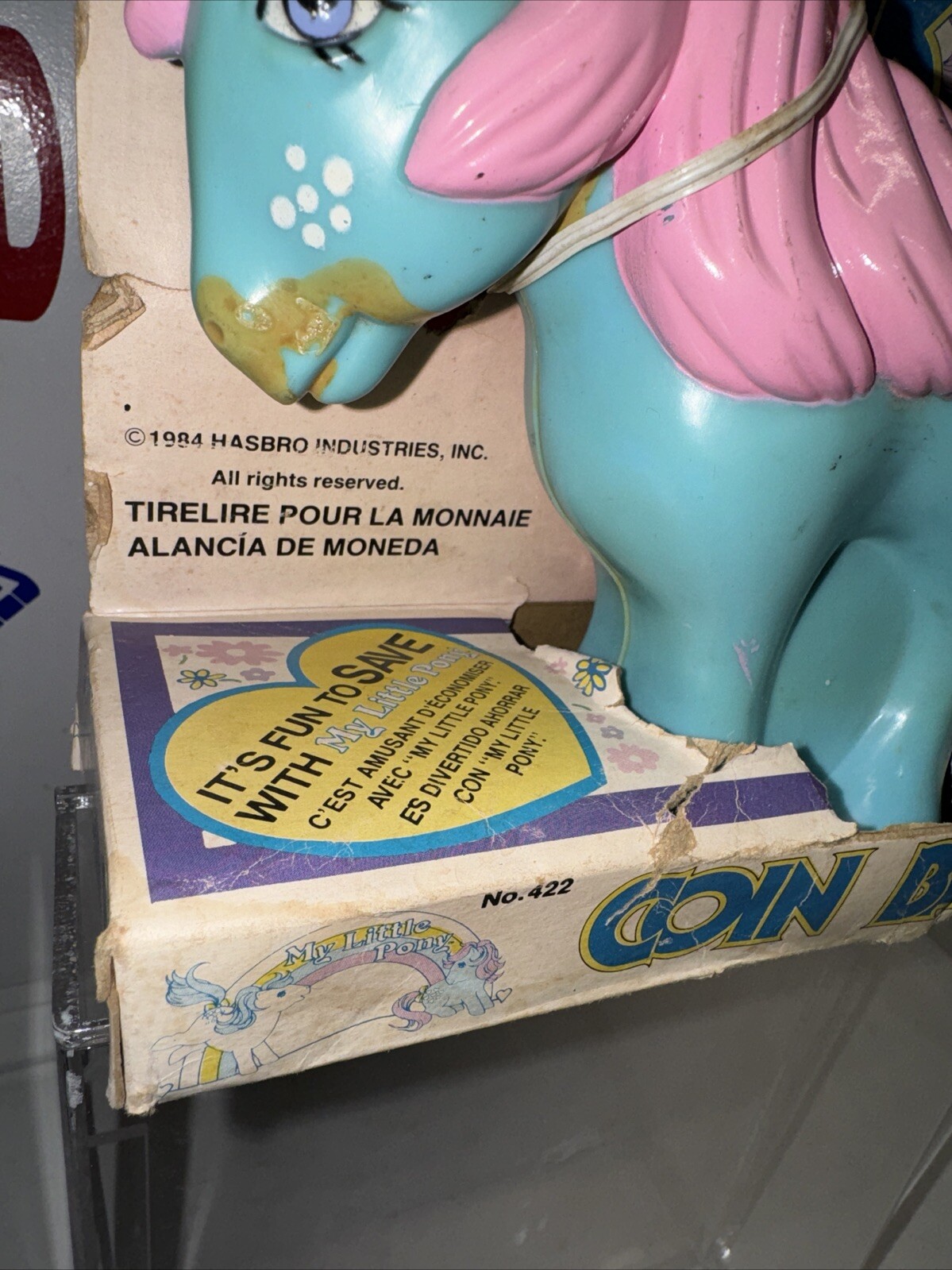 Vintage G1 My Little Pony – Coin Bank – HG Toys In Box Rough Shape But Rare &rsquo;84