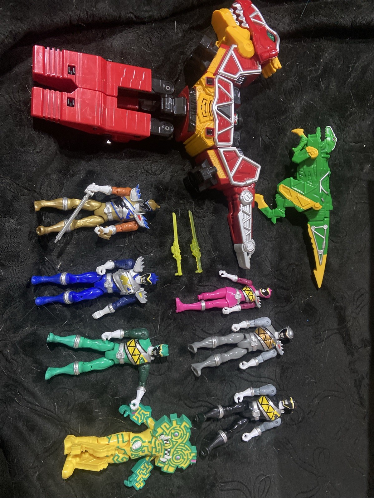 Power Rangers Dino Super Charge Lot Grey Red Green Black Blue Pink 1 Enemy Lot!!