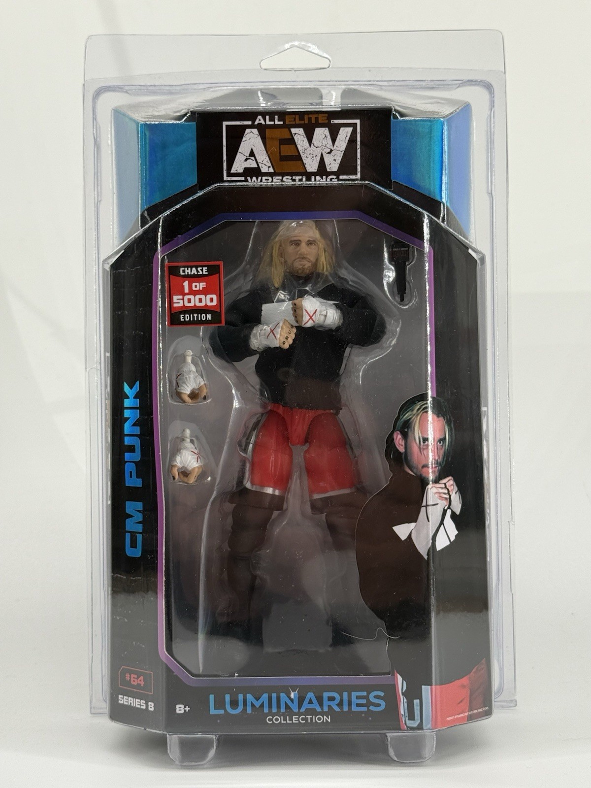AEW Unmatched Collection Series 8 CM Punk Chase 1 of 5000 Luminaries Figure #64
