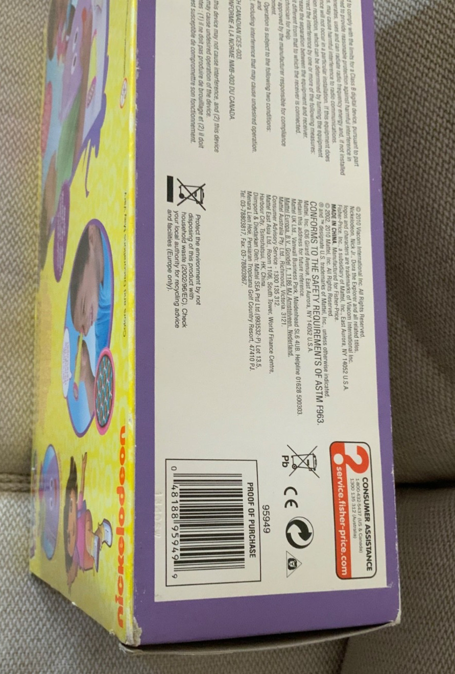 2010 Dora The Explorer My Talking Backpack Fisher Price Nick Jr. New Sealed!!