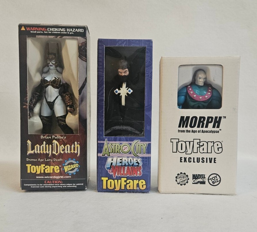 Toyfare Wizard Ent Group 1999 Lady Death, The Confessor & Morph Action Figure