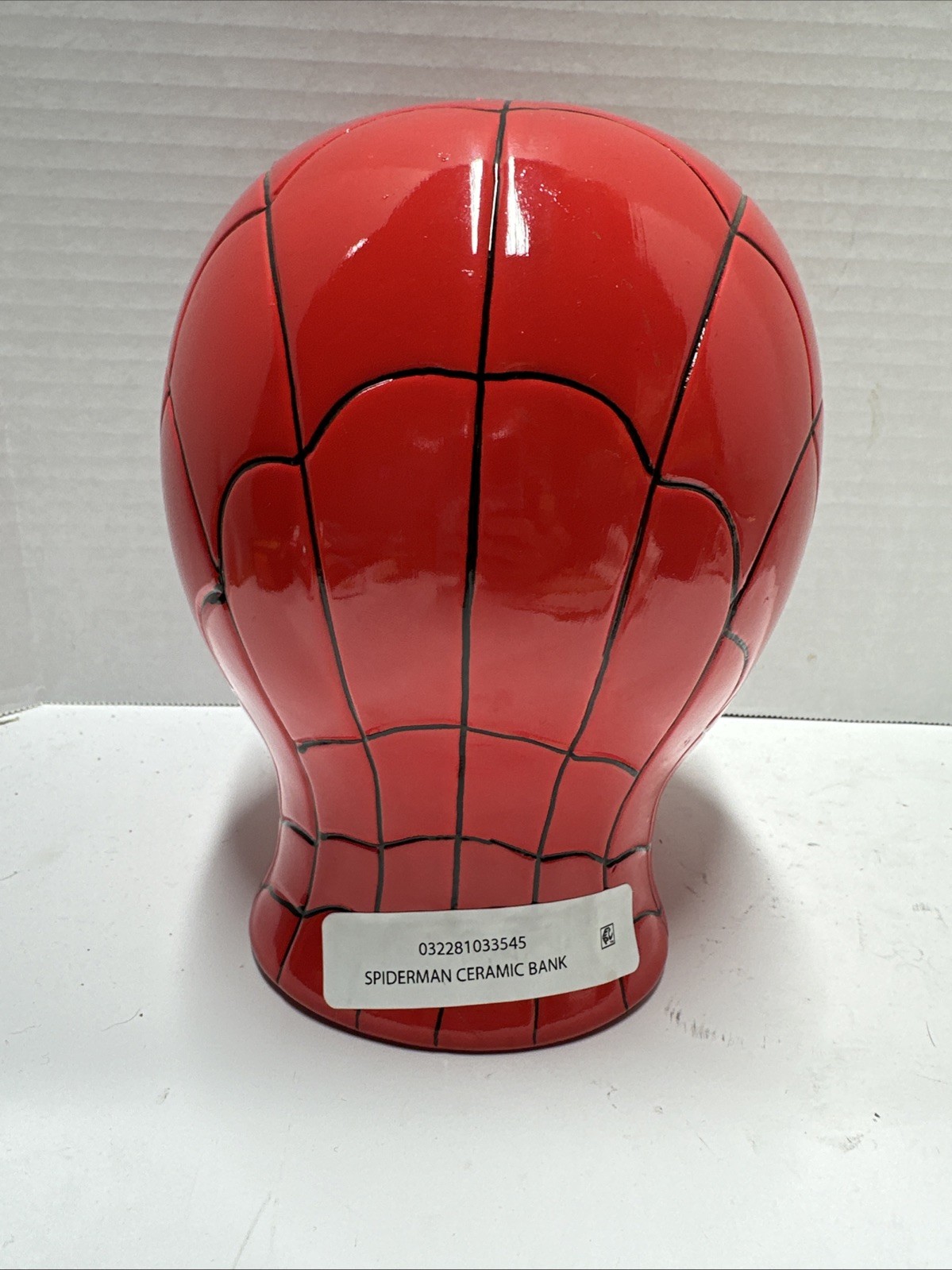 Marvel Licensed – Spiderman Head 7” Ceramic Coin Bank – New