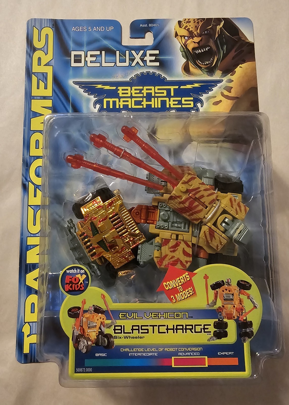 Transformers Beast Machines Deluxe Blastcharge Six-Wheeler Evil Vehicon-Unopened