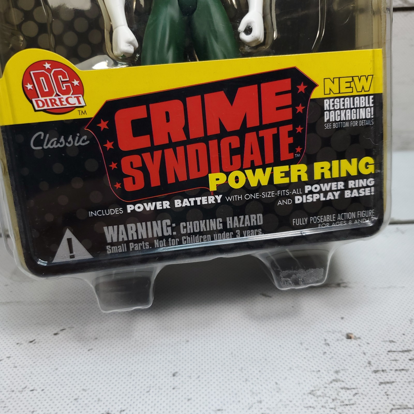 DC Direct Crime Syndicate Power Ring 2002 6&Prime; Adjustable Action Figure Vintage