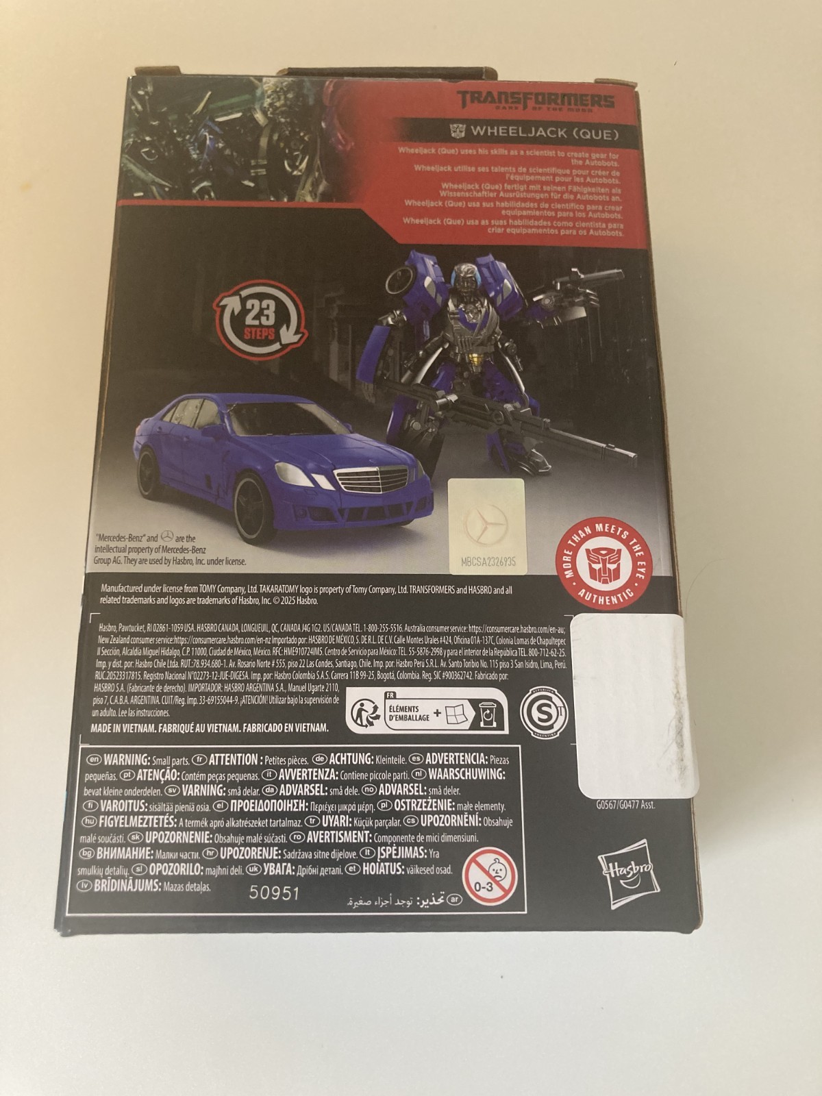 HASBRO TRANSFORMERS STUDIO SERIES WHEELJACK (QUE) ACTION FIGURE MISB