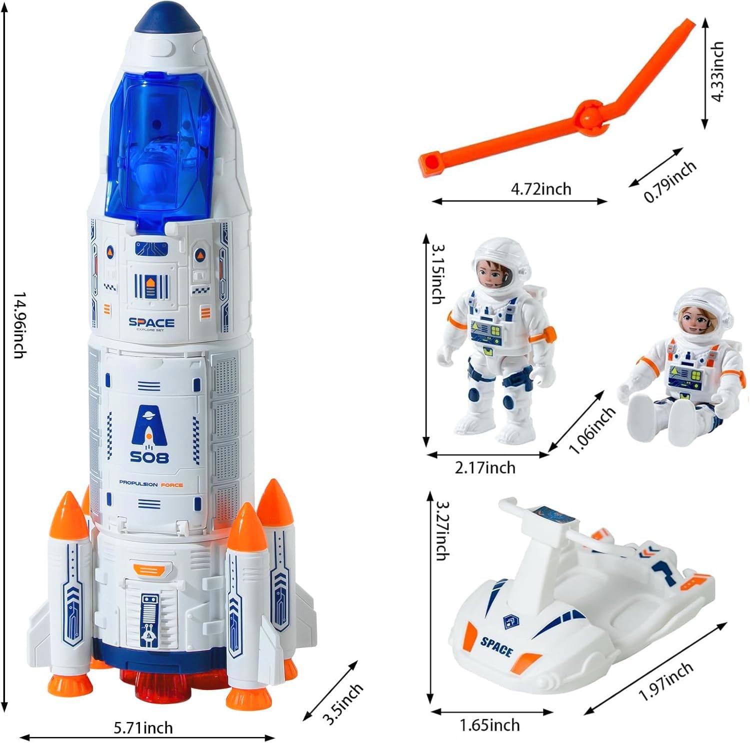 Wbzle Rocket Ship, Space Shuttle Astronaut & Space Adventure Toys,Science Edu…