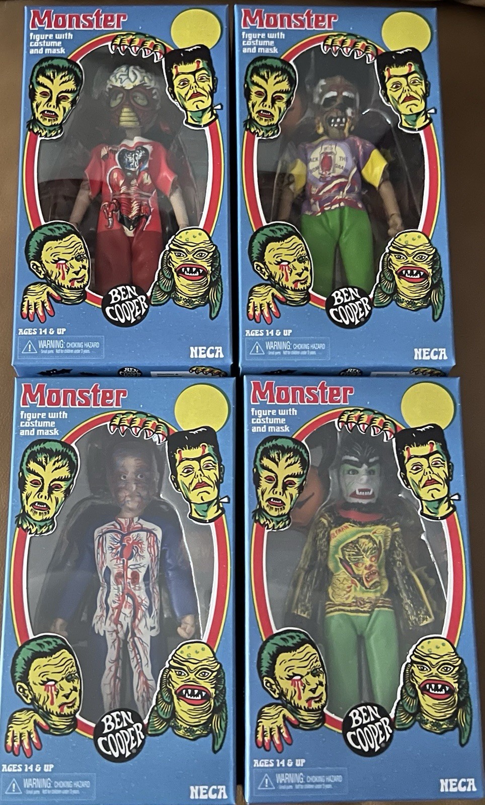 NECA Ben Cooper Costume Kids Collection Lot Set of 4 Halloween Action Figures